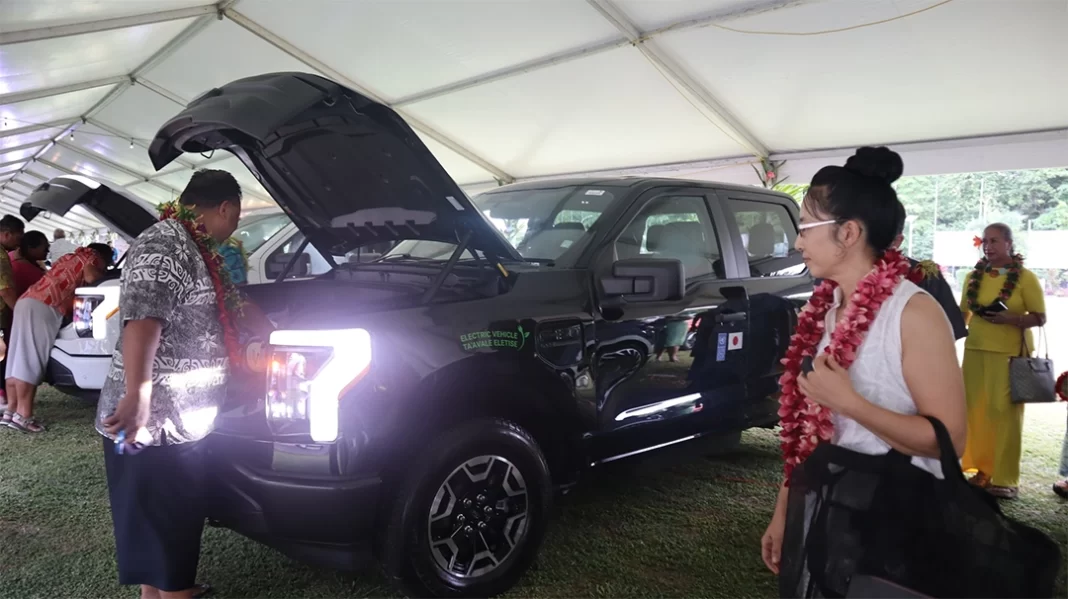Green transformation of transport sector in Samoa receives major boost with mass donation of 76 EVs from UNDP to the Government of Samoa